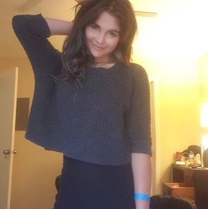 Knit sweater size small/ grey